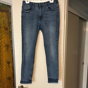 High Rise Skinny Blue Jeans